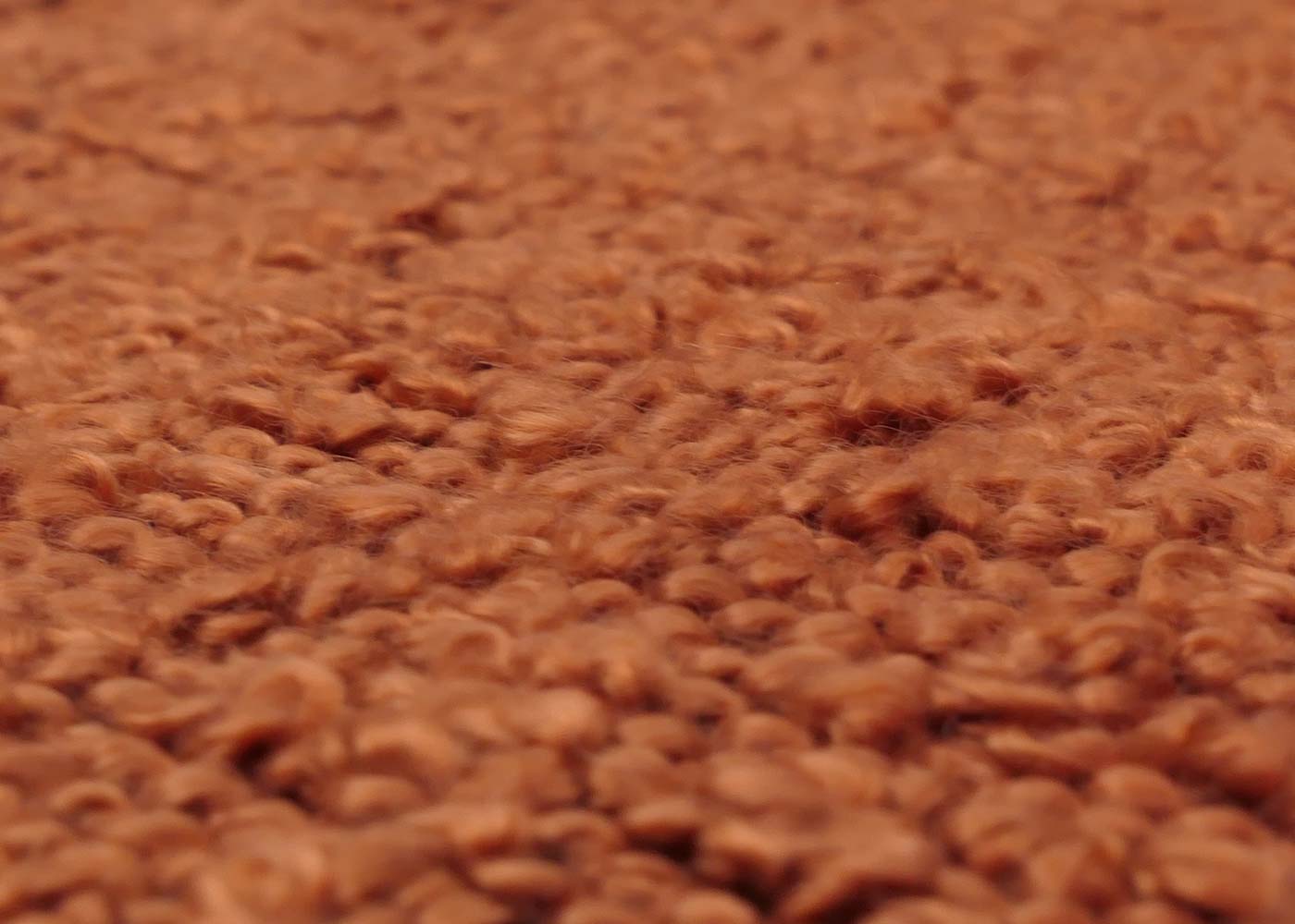 Cosmo Casa - Loungestoel - Cocktail-Vleugelfauteuil - Gestoffeerde Retro Vintage Stoel - Boucle Stof - 600gm - Terracotta