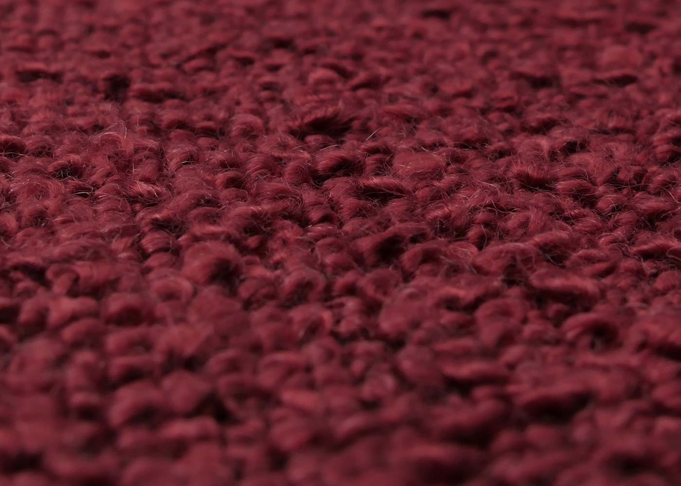 Cosmo Casa - Loungestoel - Cocktail-Vleugelfauteuil - Gestoffeerde Retro Vintage Stoel - Boucle Stof - 600gm - Bordeaux