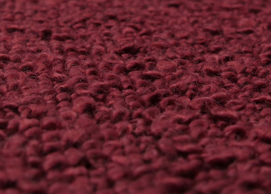 Cosmo Casa - Loungestoel - Cocktail-Vleugelfauteuil - Gestoffeerde Retro Vintage Stoel - Boucle Stof - 600gm - Bordeaux