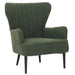 Cosmo Casa - Loungestoel - Cocktail-Vleugelfauteuil - Gestoffeerde Retro Vintage Stoel - Boucle Stof - 600gm - Groen
