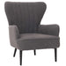 Cosmo Casa - Loungestoel - Cocktail-Vleugelfauteuil - Gestoffeerde Retro Vintage Stoel - Boucle Stof - 600gm - Donkergrijs