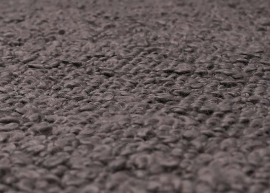 Cosmo Casa - Loungestoel - Cocktail-Vleugelfauteuil - Gestoffeerde Retro Vintage Stoel - Boucle Stof - 600gm - Donkergrijs