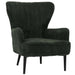 Cosmo Casa - Loungestoel - Cocktail-Vleugelfauteuil - Gestoffeerde Retro Vintage Stoel - Koord Stof - 290gm - Donkergroen