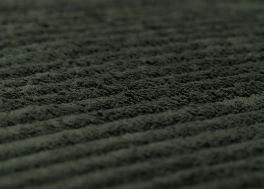 Cosmo Casa - Loungestoel - Cocktail-Vleugelfauteuil - Gestoffeerde Retro Vintage Stoel - Koord Stof - 290gm - Donkergroen