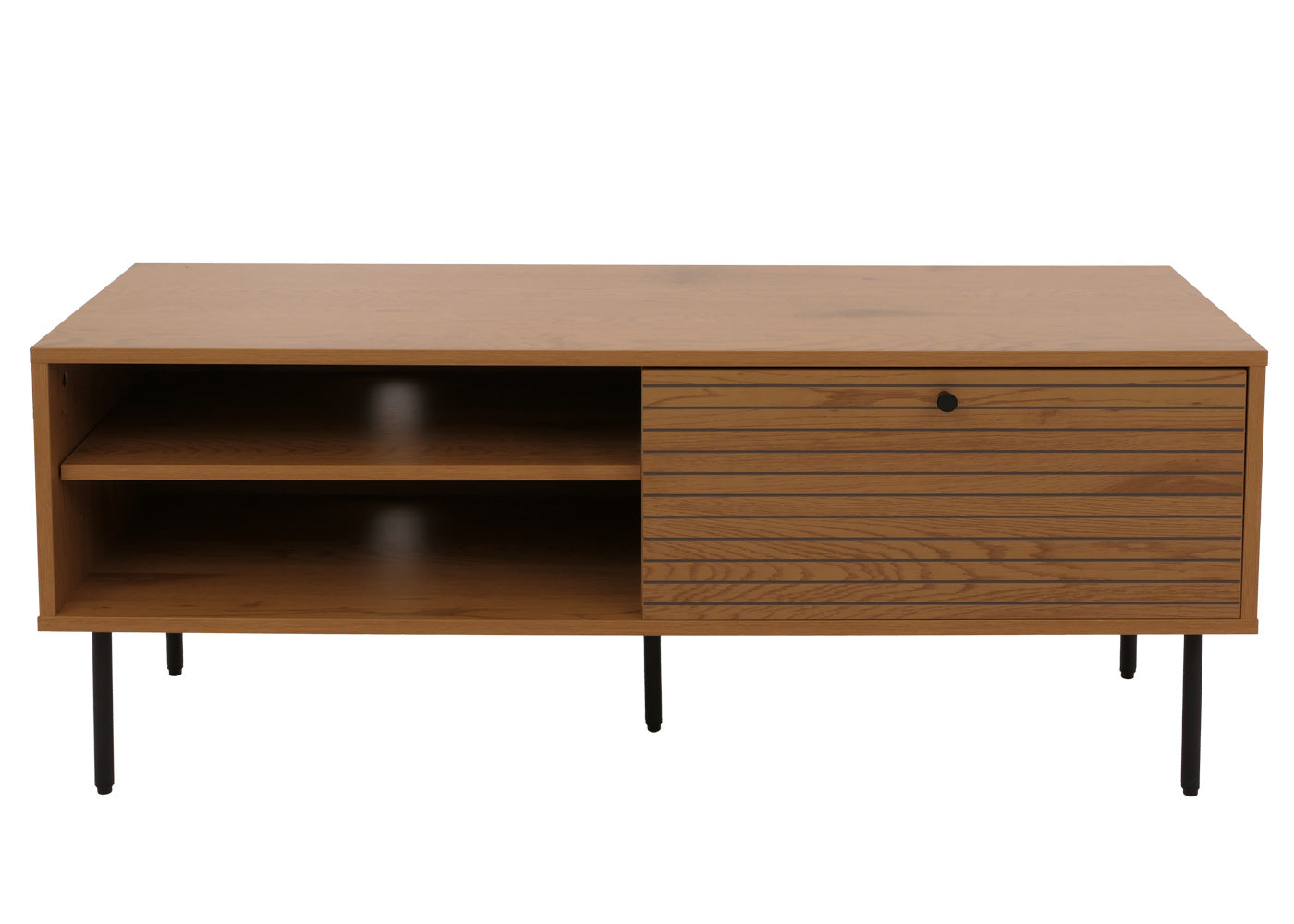 Cosmo Casa - TV-rek - Lowboard TV-meubel - Scandinavische Stijl - Metaal - Hout Melamine - Naturel - 50x120x40cm