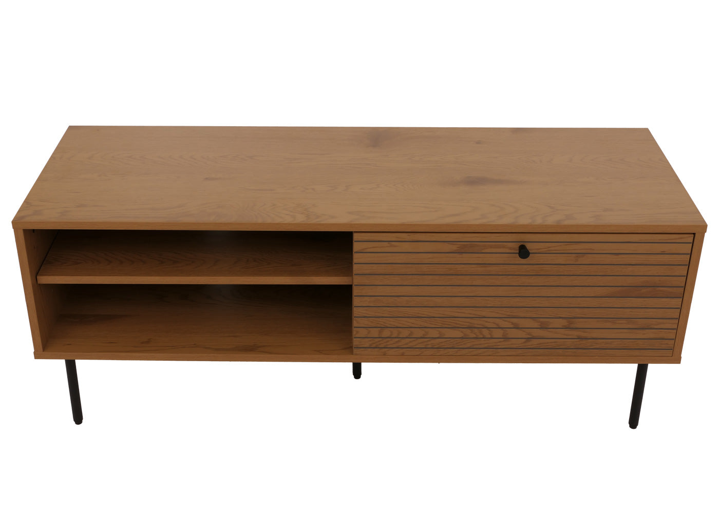 Cosmo Casa - TV-rek - Lowboard TV-meubel - Scandinavische Stijl - Metaal - Hout Melamine - Naturel - 50x120x40cm