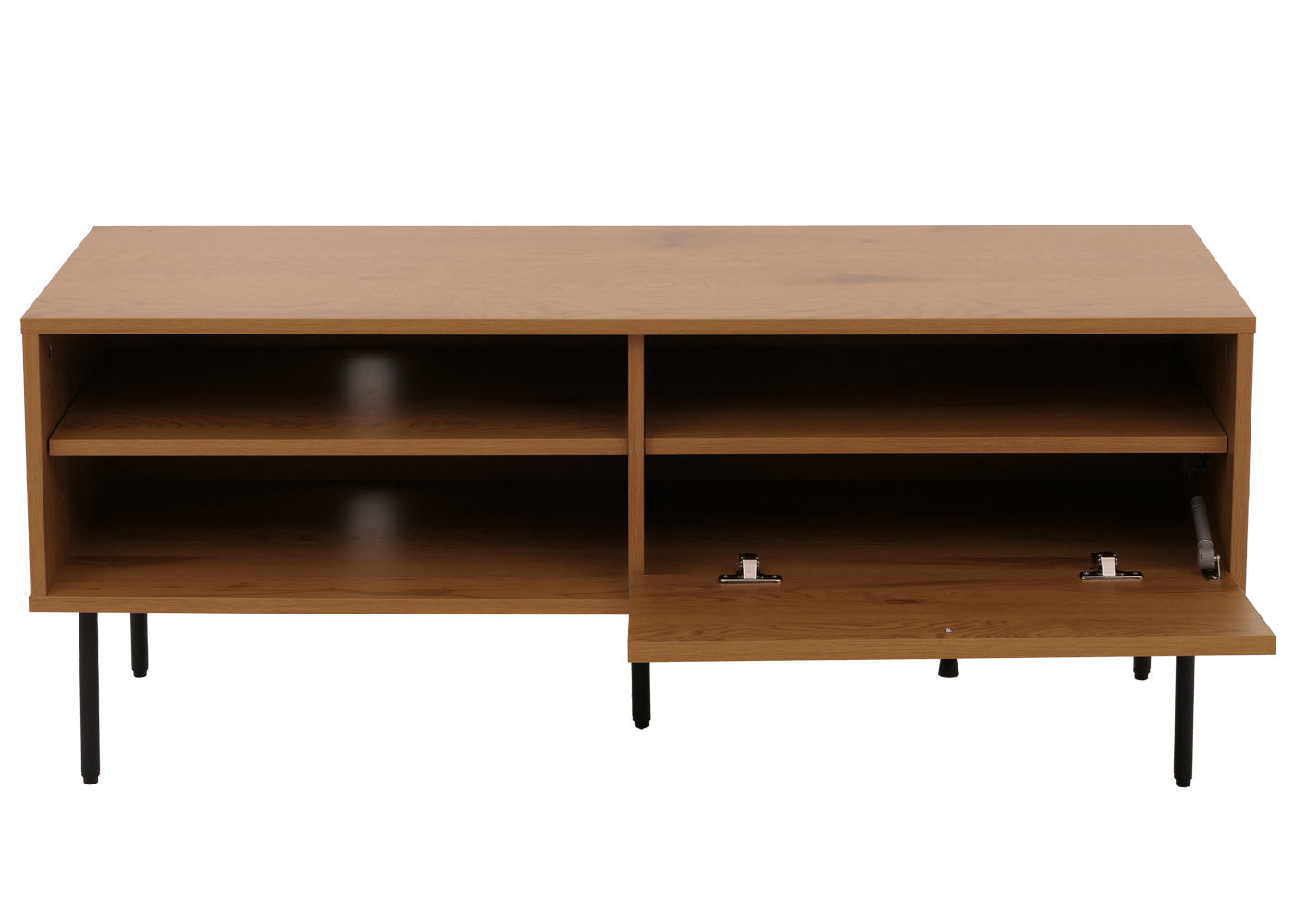 Cosmo Casa - TV-rek - Lowboard TV-meubel - Scandinavische Stijl - Metaal - Hout Melamine - Naturel - 50x120x40cm