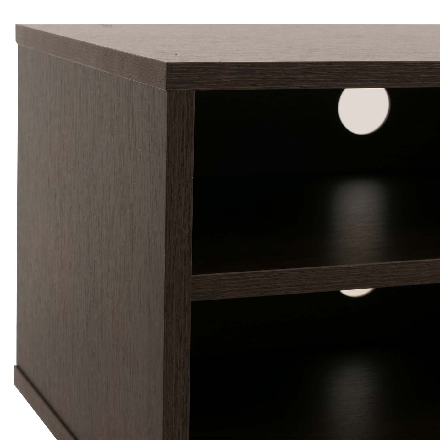 Cosmo Casa - TV-rek - Lowboard TV-meubel - Scandinavische Stijl - Metaal - Hout Melamine - Donkerbruin - 50x120x40cm