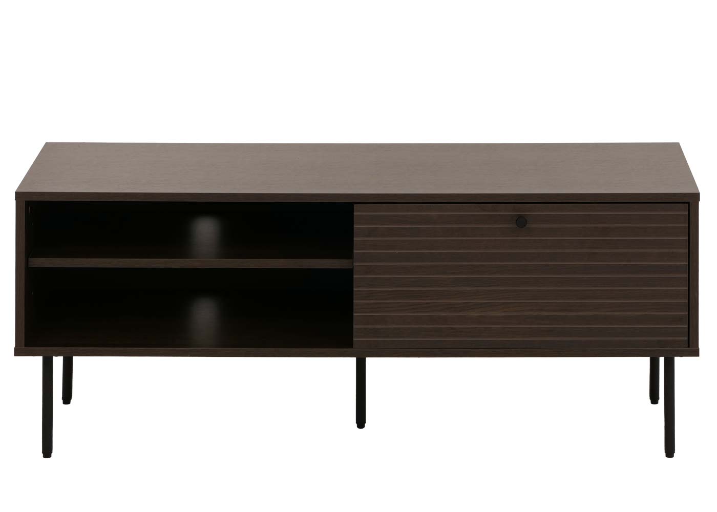 Cosmo Casa - TV-rek - Lowboard TV-meubel - Scandinavische Stijl - Metaal - Hout Melamine - Donkerbruin - 50x120x40cm