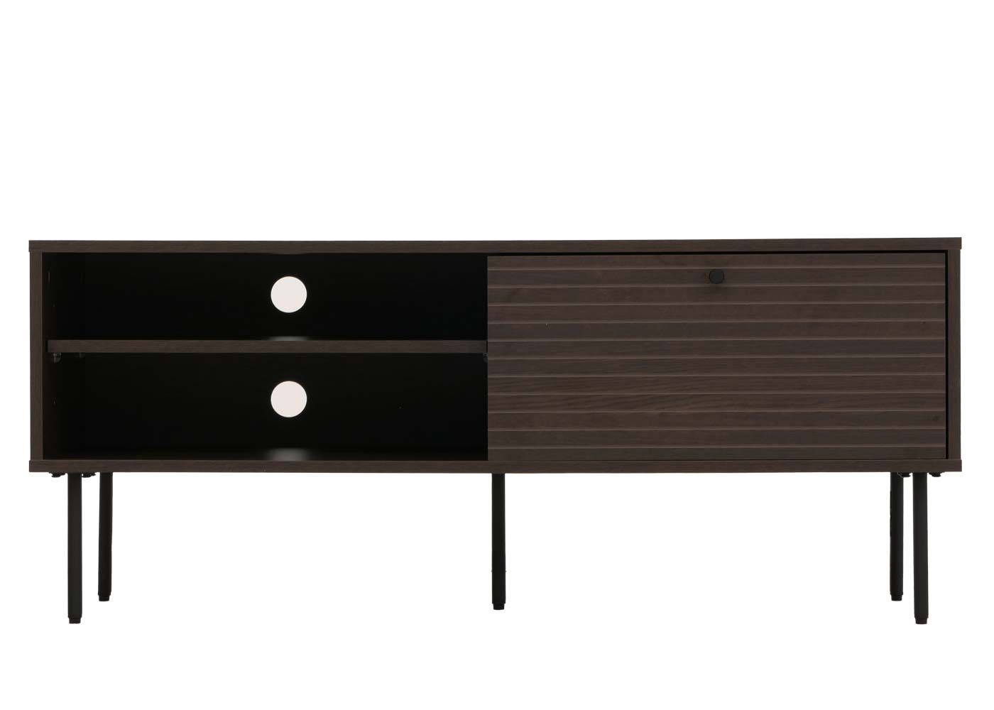 Cosmo Casa - TV-rek - Lowboard TV-meubel - Scandinavische Stijl - Metaal - Hout Melamine - Donkerbruin - 50x120x40cm