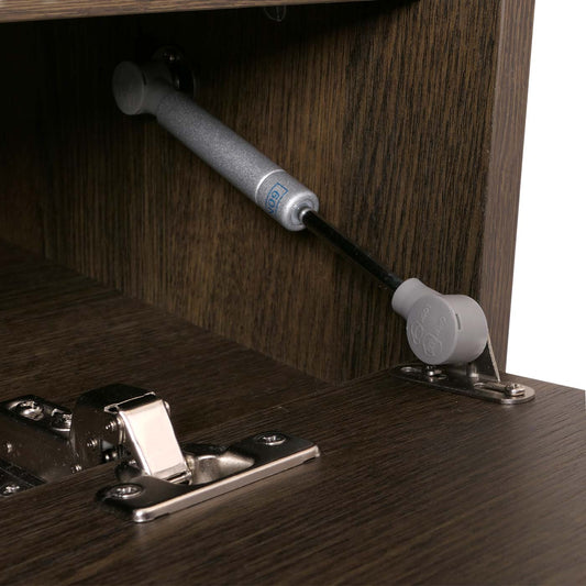 Cosmo Casa - TV-rek - Lowboard TV-meubel - Scandinavische Stijl - Metaal - Hout Melamine - Donkerbruin - 50x120x40cm