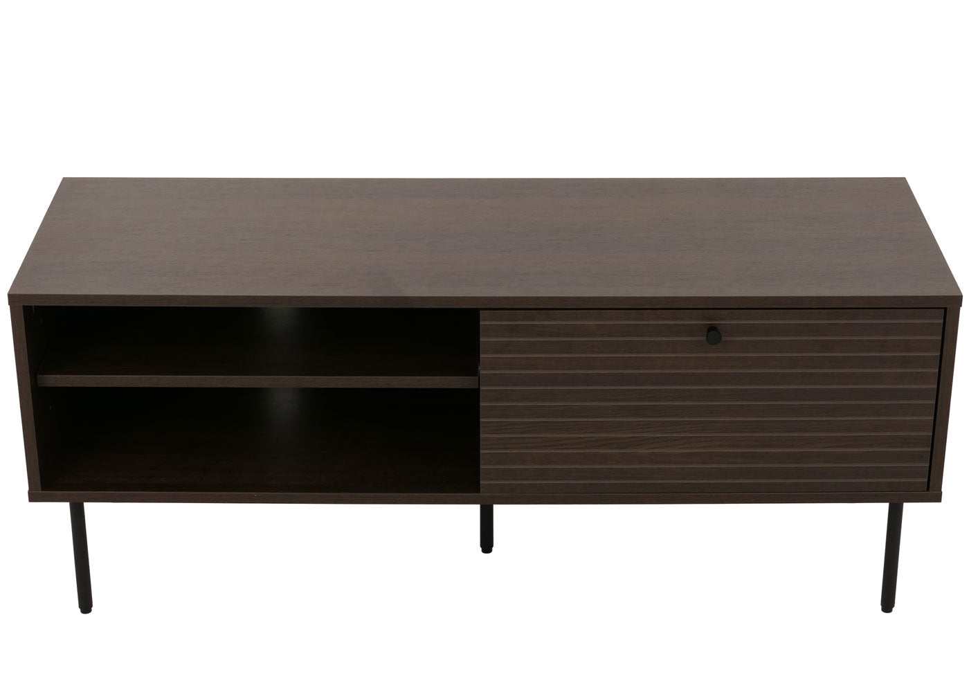 Cosmo Casa - TV-rek - Lowboard TV-meubel - Scandinavische Stijl - Metaal - Hout Melamine - Donkerbruin - 50x120x40cm