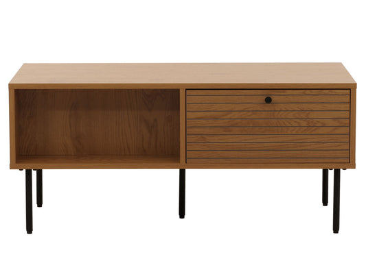 Cosmo Casa - Salontafel - Woonkamertafel - Salontafel - Scandinavische Stijl - Metaal - Hout Melamine - Naturel - 45x100x50cm