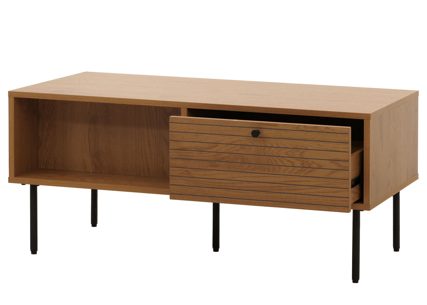 Cosmo Casa - Salontafel - Woonkamertafel - Salontafel - Scandinavische Stijl - Metaal - Hout Melamine - Naturel - 45x100x50cm