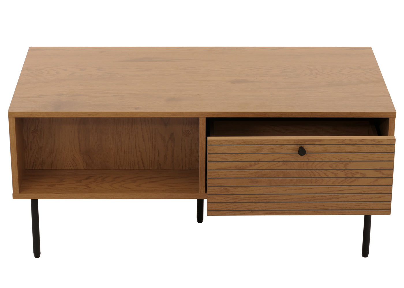 Cosmo Casa - Salontafel - Woonkamertafel - Salontafel - Scandinavische Stijl - Metaal - Hout Melamine - Naturel - 45x100x50cm