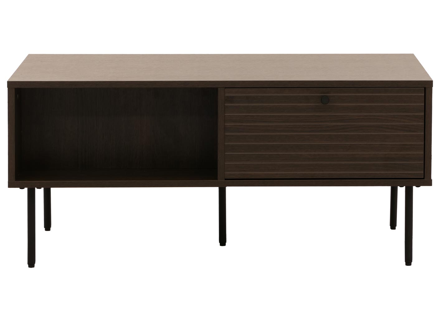 Cosmo Casa - Salontafel - Woonkamertafel - Salontafel - Scandinavische Stijl - Metaal - Hout Melamine - Donkerbruin - 45x100x50cm