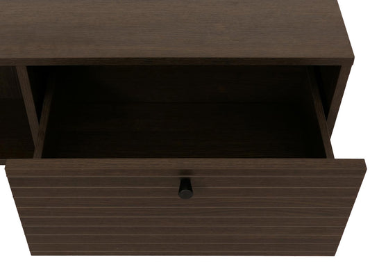 Cosmo Casa - Salontafel - Woonkamertafel - Salontafel - Scandinavische Stijl - Metaal - Hout Melamine - Donkerbruin - 45x100x50cm