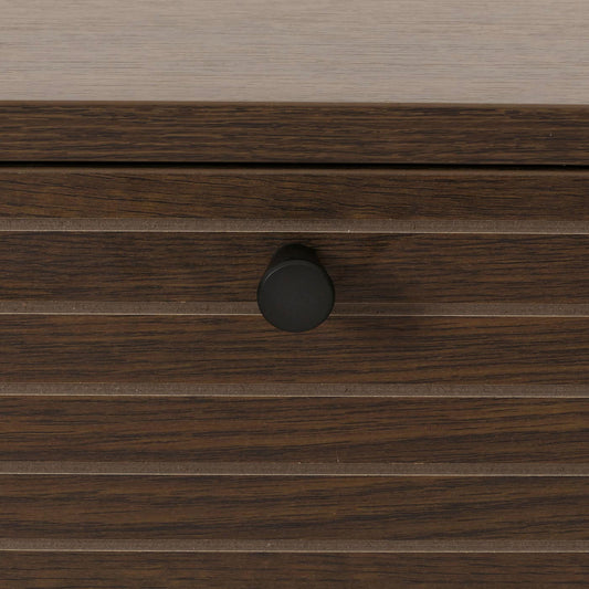 Cosmo Casa - Salontafel - Woonkamertafel - Salontafel - Scandinavische Stijl - Metaal - Hout Melamine - Donkerbruin - 45x100x50cm