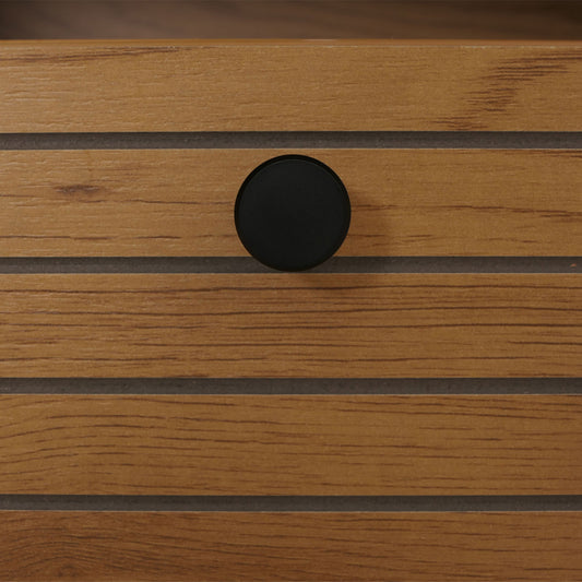 Cosmo Casa - Nachtkastje - Lade - Scandinavische Stijl - Metaal - Hout Melamine - Naturel - 50x40x50cm