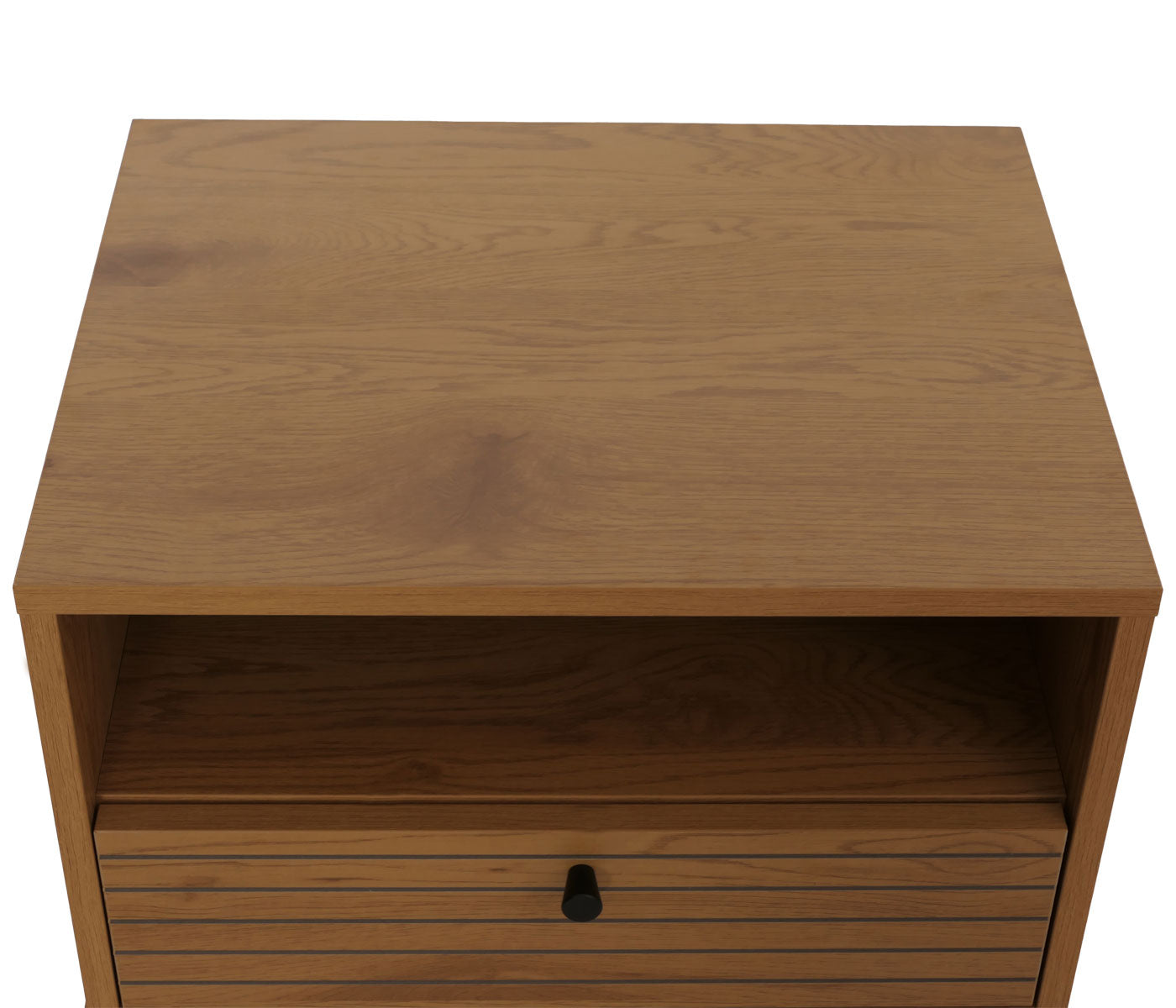 Cosmo Casa - Nachtkastje - Lade - Scandinavische Stijl - Metaal - Hout Melamine - Naturel - 50x40x50cm