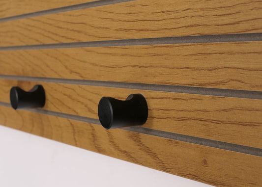 Cosmo Casa - Wandkapstok - 2 Kledingroedes - 4 Haken - Scandinavische Stijl - Metaal - Hout Melamine - Naturel - 20x80x27cm