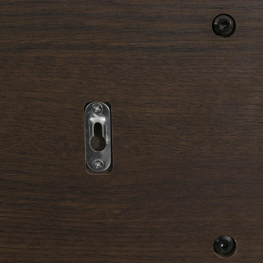 Cosmo Casa - Wandkapstok - 2 Kledingroedes - 4 Haken - Scandinavische Stijl - Metaal - Hout Melamine - Donkerbruin - 20x80x27cm