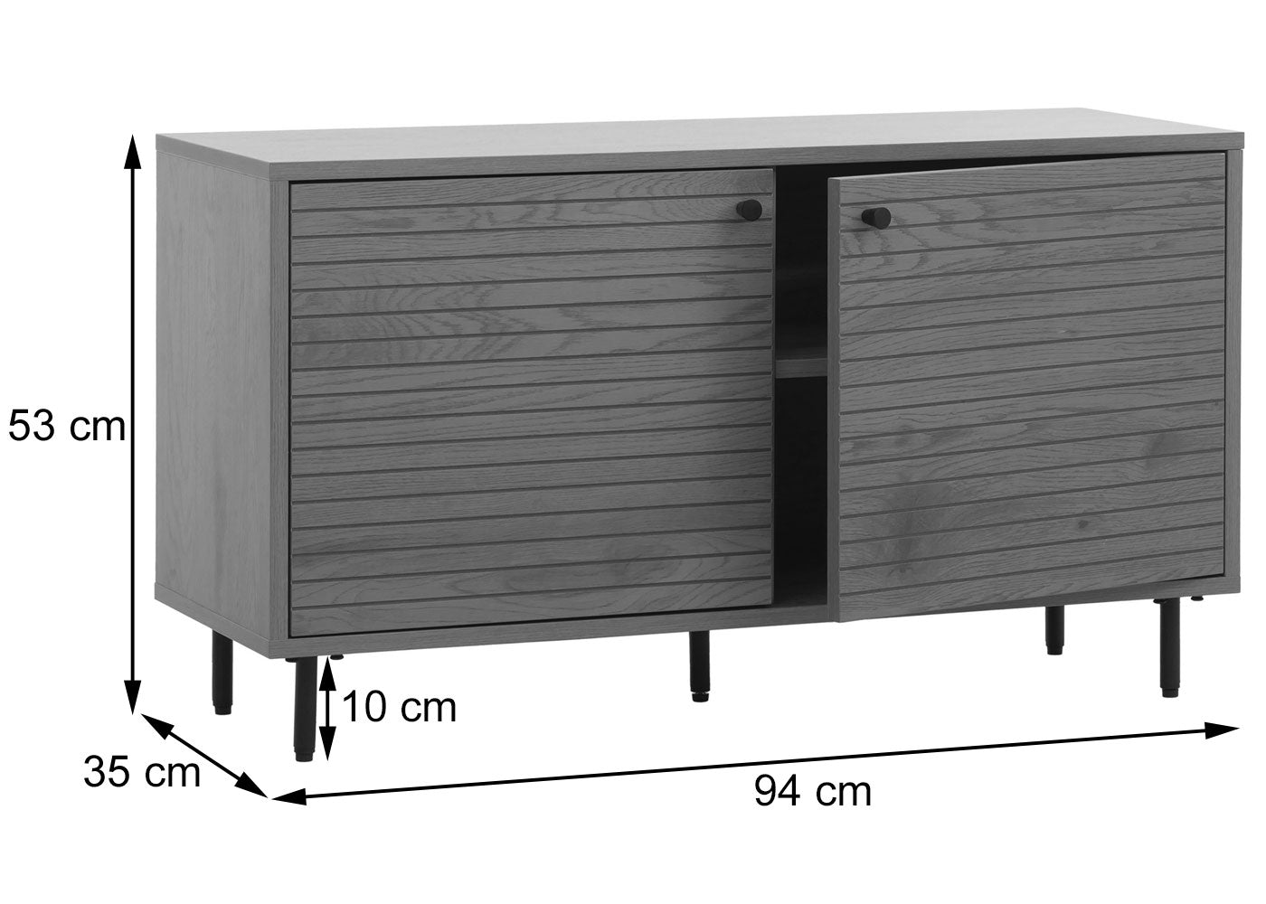 Cosmo Casa - Kledingkast - Ladekast - Scandinavische Stijl - Metaal - Hout Melamine - Naturel - 53x94x35cm