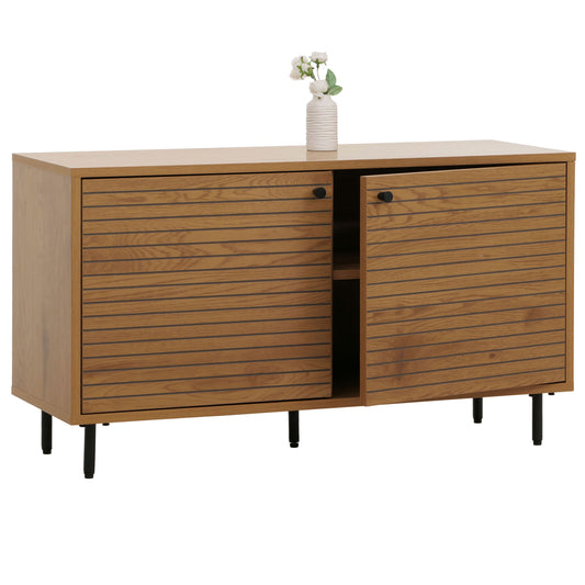 Cosmo Casa - Kledingkast - Ladekast - Scandinavische Stijl - Metaal - Hout Melamine - Naturel - 53x94x35cm