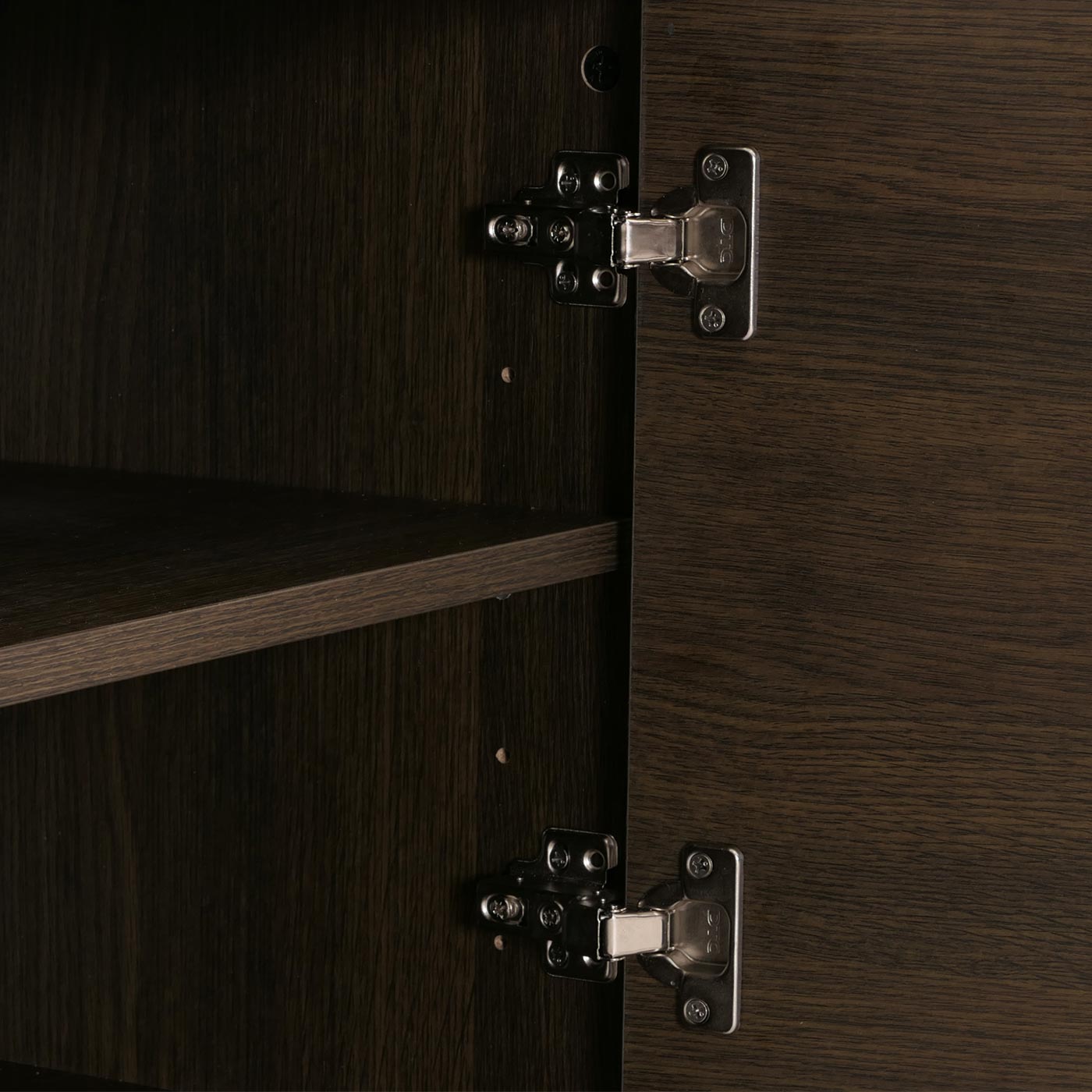 Cosmo Casa - Kledingkast Ladekast - Scandinavische Stijl - Metaal en Houtmelamine - 53x94x35cm - Donkerbruin