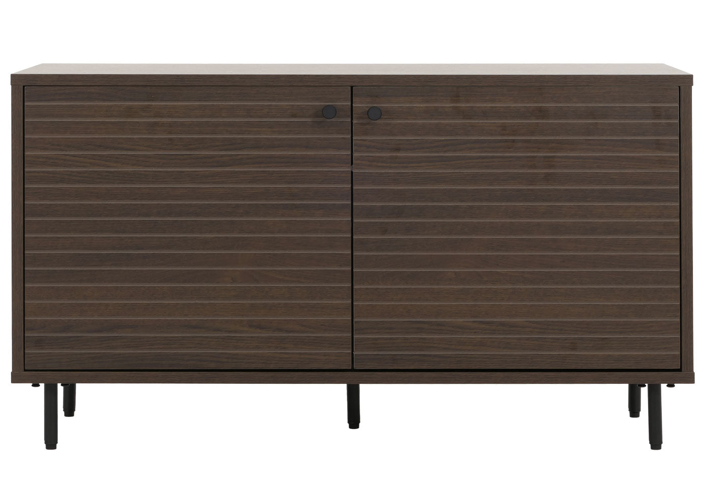 Cosmo Casa - Kledingkast Ladekast - Scandinavische Stijl - Metaal en Houtmelamine - 53x94x35cm - Donkerbruin