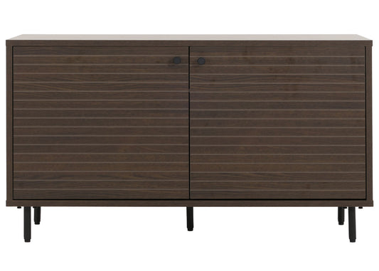 Cosmo Casa - Kledingkast Ladekast - Scandinavische Stijl - Metaal en Houtmelamine - 53x94x35cm - Donkerbruin