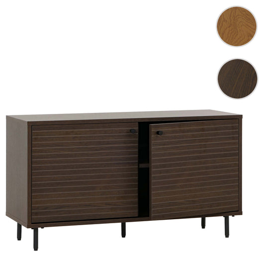 Cosmo Casa - Kledingkast Ladekast - Scandinavische Stijl - Metaal en Houtmelamine - 53x94x35cm - Donkerbruin