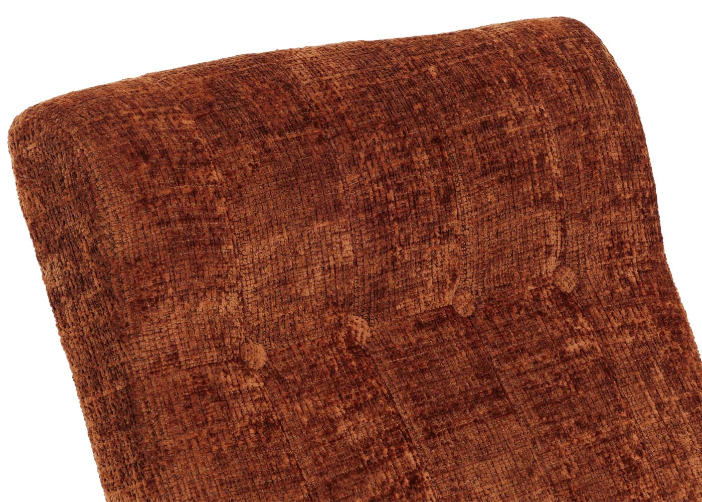 Cosmo Casa - Schommelstoel - Relaxstoel - Hout - FSC Gecertificeerd - Stoftextiel Chenille - 465gm - Terracotta - Naturel Frame