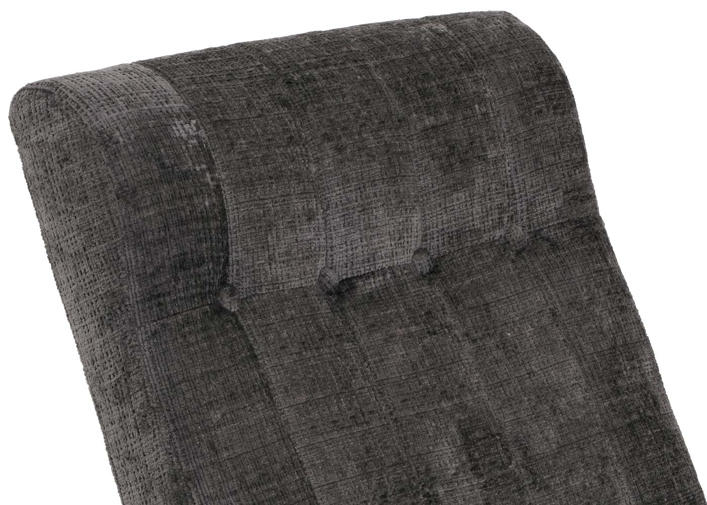 Cosmo Casa - Schommelstoel - Relaxstoel - Hout - FSC Gecertificeerd - Stoftextiel Chenille - 465gm - Donkergrijs - Naturel Frame