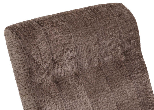 Cosmo Casa - Schommelstoel - Relaxstoel - Hout - FSC Gecertificeerd - Stoftextiel Chenille - 465gm - Bruin - Naturel Frame