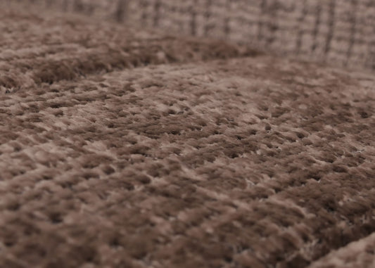 Cosmo Casa - Schommelstoel - Relaxstoel - Hout - FSC Gecertificeerd - Stoftextiel Chenille - 465gm - Bruin - Naturel Frame