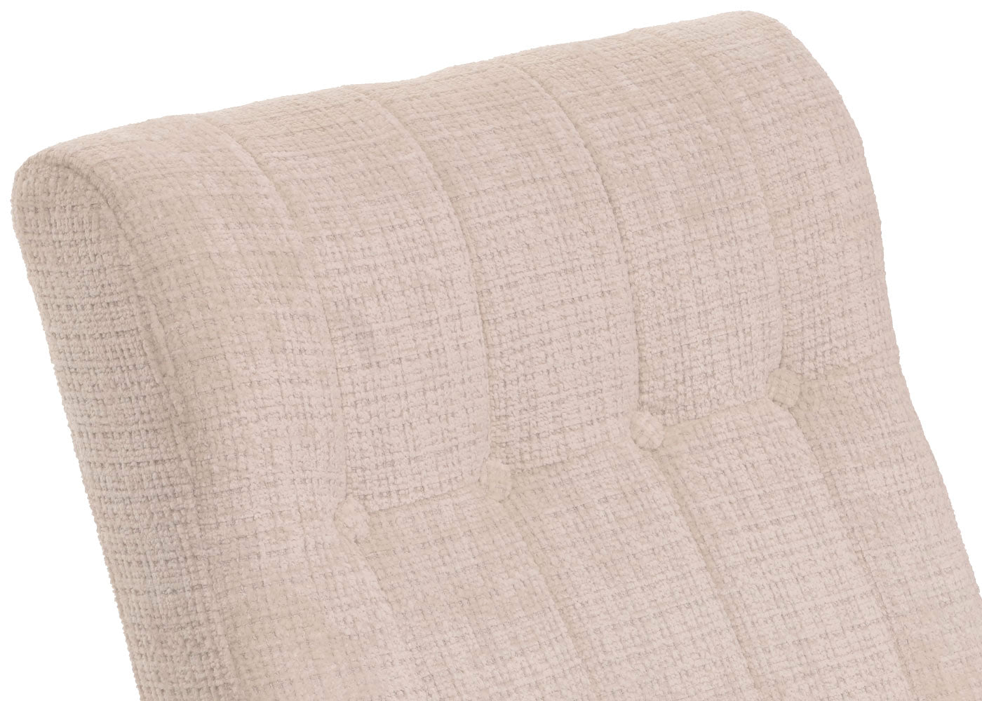Cosmo Casa - Schommelstoel - Relaxstoel - Hout - FSC Gecertificeerd - Stoftextiel Chenille - 465gm - Crème - Naturel Frame
