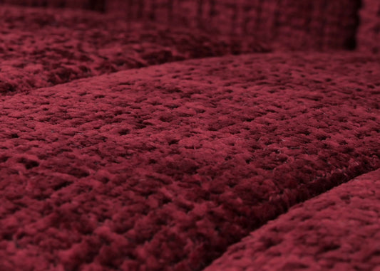 Cosmo Casa - Schommelstoel - Relaxstoel - Hout - FSC Gecertificeerd - Stoftextiel Chenille - 465gm - Bordeaux - Natuurlijk Frame