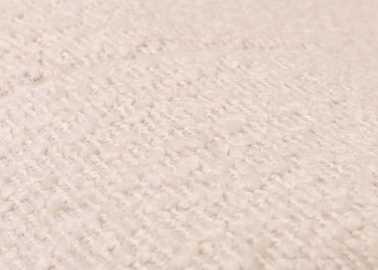 Cosmo Casa - Schommelstoel - Relaxstoel - Hout - FSC Gecertificeerd - Stoftextiel Bouclé - 450gm - Crème - Naturel Frame