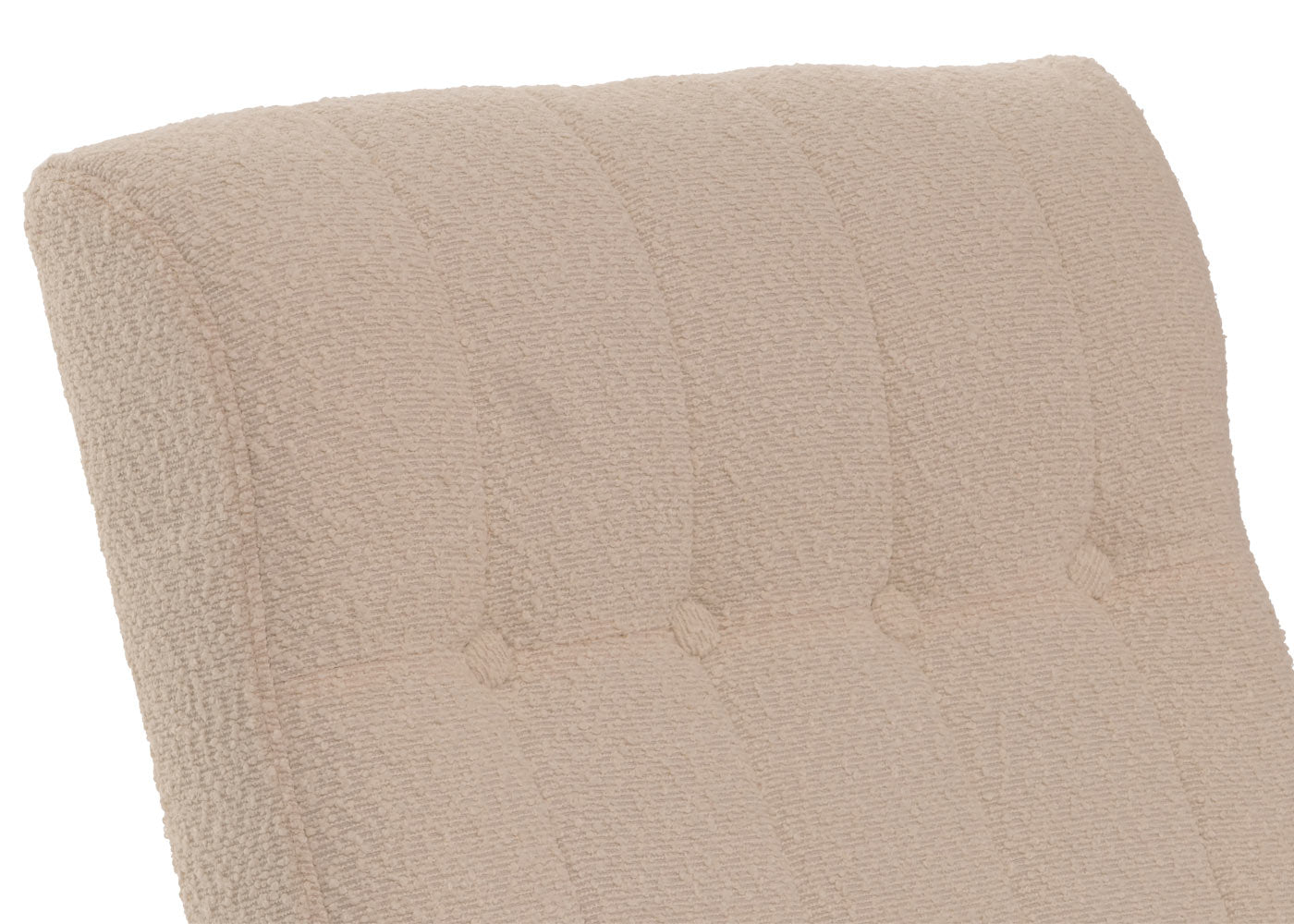 Cosmo Casa - Schommelstoel - Relaxstoel - Hout - FSC Gecertificeerd - Stoftextiel Bouclé - 450gm - Beige - Naturel Frame