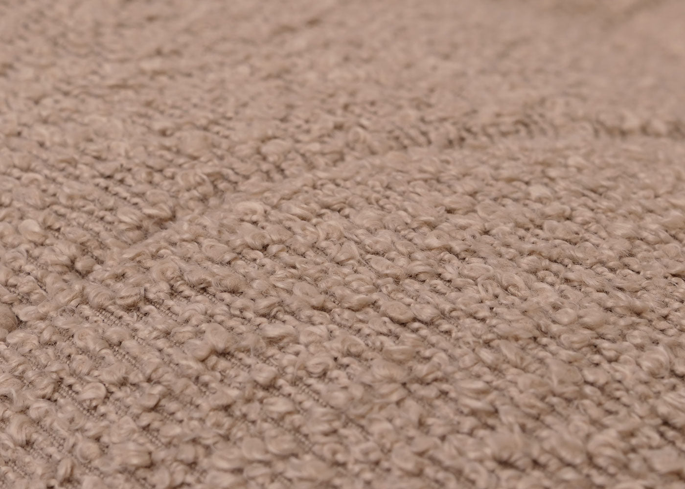 Cosmo Casa - Schommelstoel - Relaxstoel - Hout - FSC Gecertificeerd - Stoftextiel Bouclé - 450gm - Taupe - Naturel Frame