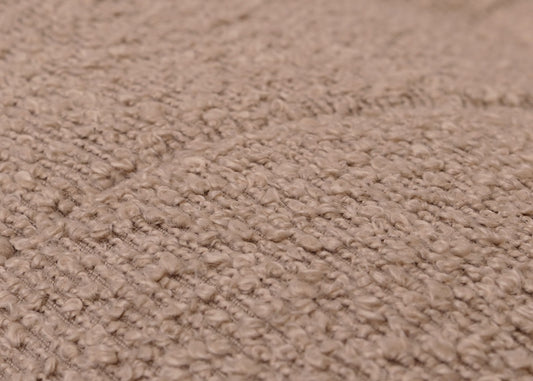 Cosmo Casa - Schommelstoel - Relaxstoel - Hout - FSC Gecertificeerd - Stoftextiel Bouclé - 450gm - Taupe - Naturel Frame