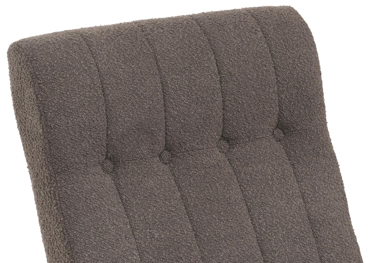 Cosmo Casa - Schommelstoel - Relaxstoel - Hout - FSC Gecertificeerd - Stoftextiel Bouclé - 450gm - Donkergrijs - Naturel Frame