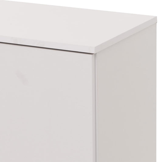 Cosmo Casa - Ladekast - Dressoirkast - 3D Geweven Design - 2 Deuren - 3 Opbergvakken - Soft-Close - 82x80x37cm - Wit