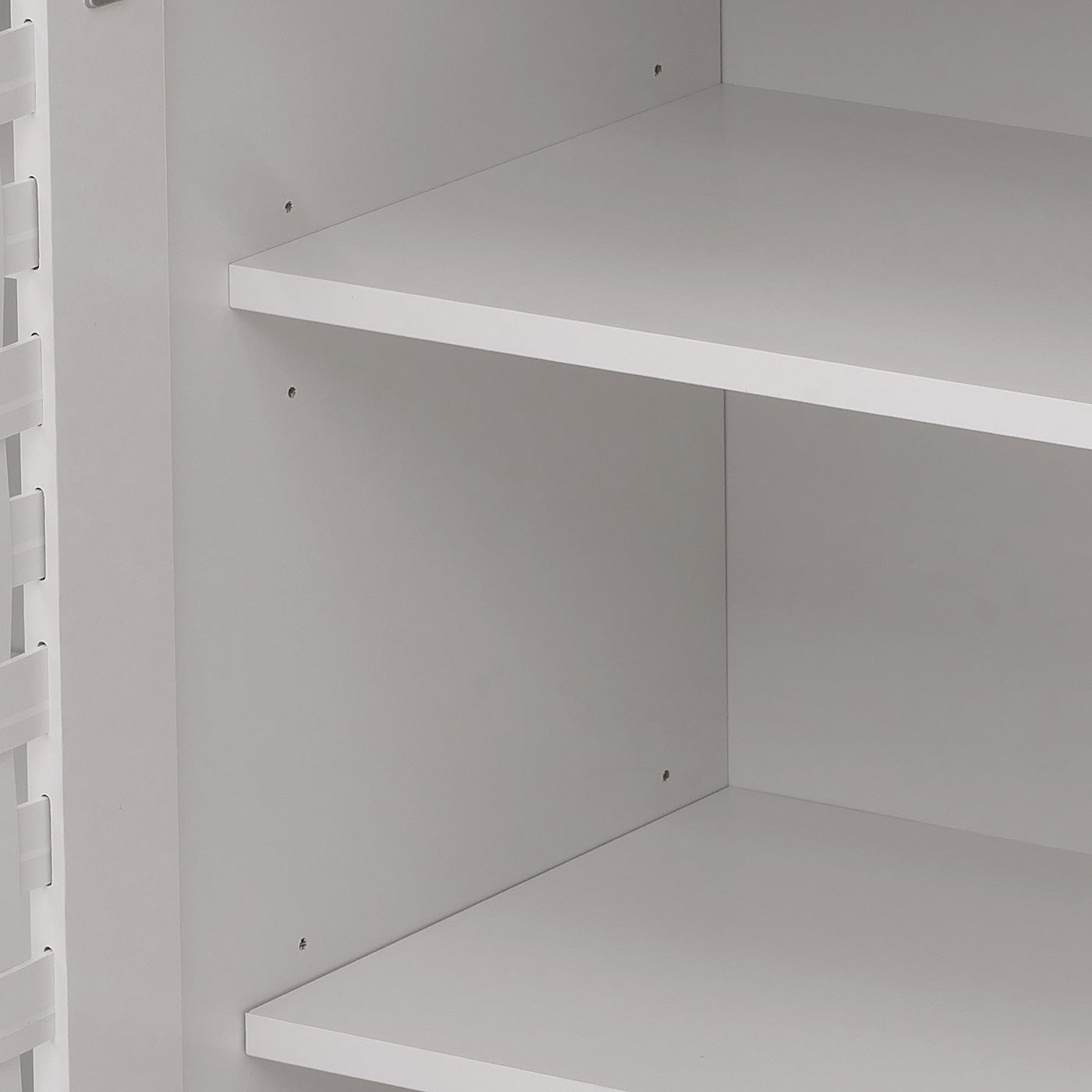 Cosmo Casa - Ladekast - Dressoirkast - 3D Geweven Design - 2 Deuren - 3 Opbergvakken - Soft-Close - 82x80x37cm - Wit