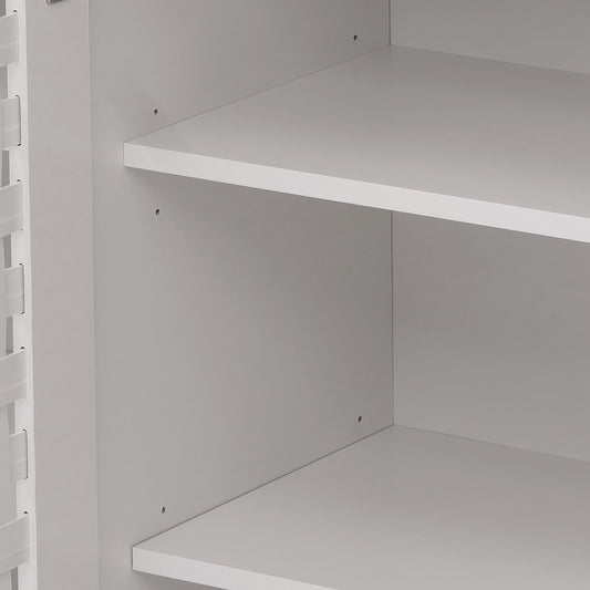 Cosmo Casa - Ladekast - Dressoirkast - 3D Geweven Design - 2 Deuren - 3 Opbergvakken - Soft-Close - 82x80x37cm - Wit