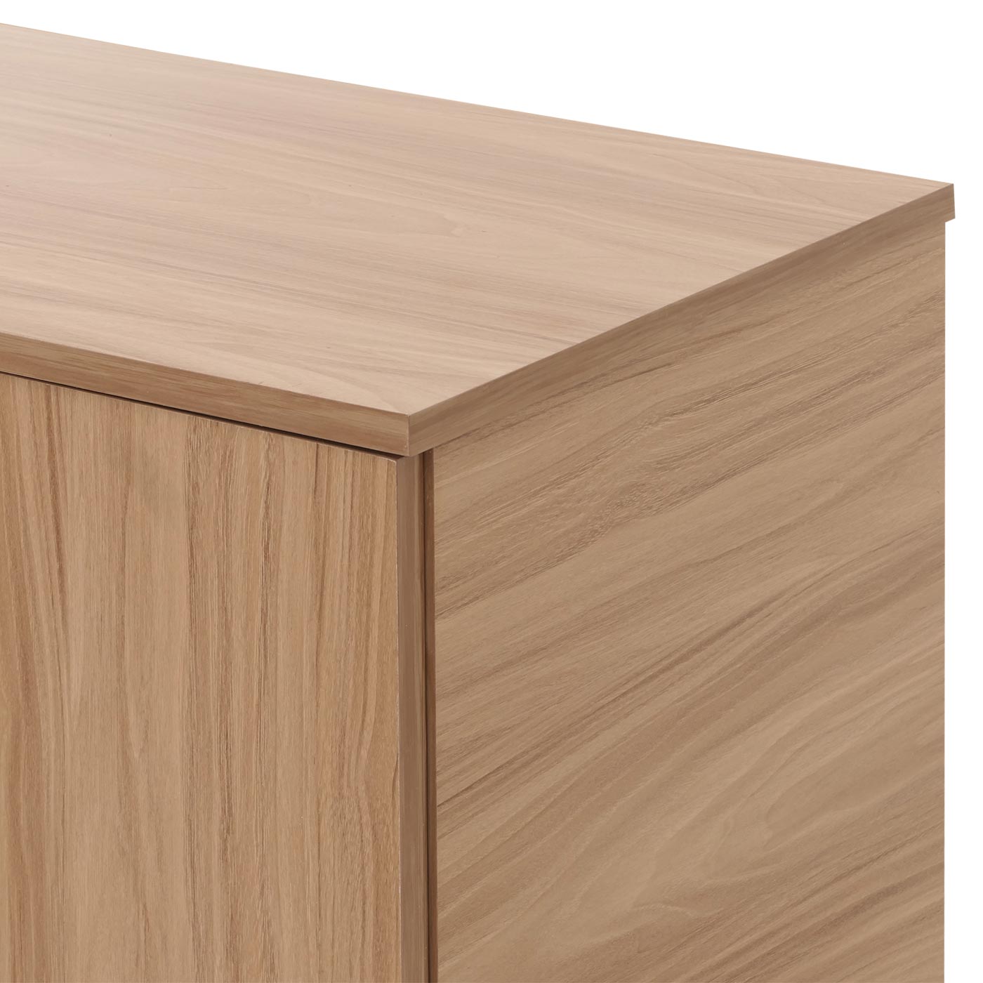 Cosmo Casa - Ladenkast - Dressoirkast - 3D Rieten Design - 2 Deuren - 3 Opbergvakken - Soft-Close - 82x80x37cm - Bruin