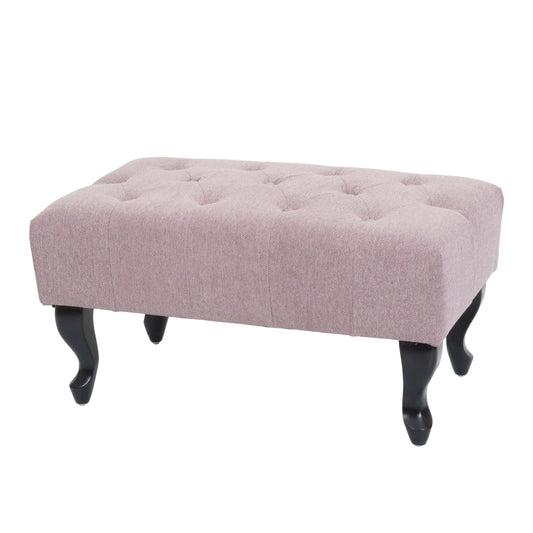 Cosmo Casa - Chesterfield Poef - Voetensteun - Waterafstotende Textiel - Lichtroze