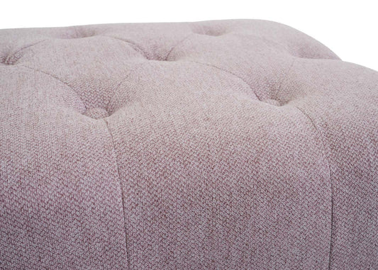 Cosmo Casa - Chesterfield Poef - Voetensteun - Waterafstotende Textiel - Lichtroze