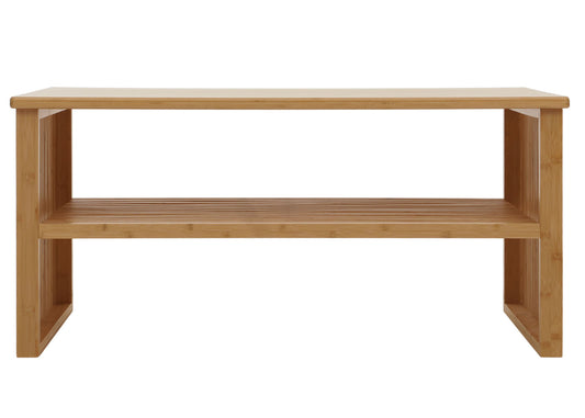 Cosmo Casa - Bamboe Salontafel - Woonkamertafel - Salontafel - Bijzettafel - Opbergvak - FSC Gecertificeerd - 46x97x55cm